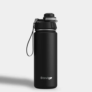 1 Hand Leak-Proof Sızdırmaz Çelik Termos 500 ml Black ST-207