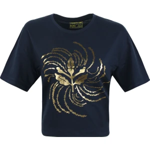 Kadın Trend Varak Baskılı Tshırt