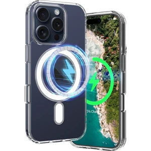 iPhone 16 Pro Max Kılıf 3in1 Kombin Set Embos Magsafe Özellikli Kapak Kılıf