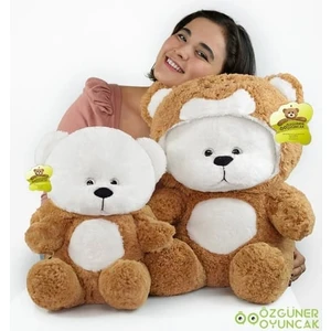 Özgüner Oyuncak Peluşçu Dayı 70 cm Kapşonlu Uykucu Şirin Peluş Ayıcık Panda