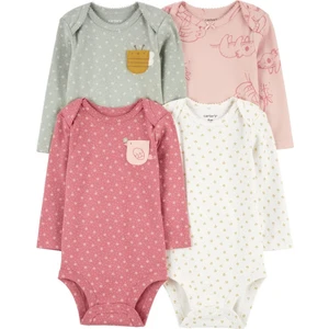 Kız Bebek Uzun Kollu Body Set 4'lü Paket
