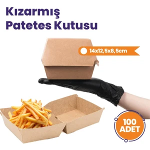 Baskısız Kraft Patates - Sandviç - Hamburger Kutusu 50 Adet