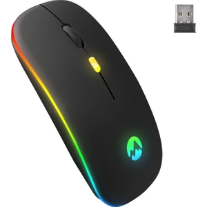 SM-BT11 Usb Siyah 2in1 Bluetooth ve 2.4GHz Şarj Edilebilir Kablosuz Mouse