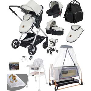 Baby Home 8 In 1 Ekonomi Paket 1010 Travel Sistem Bebek Arabası Bebek Sepeti Anne Yanı Beşik Mama Sandalyesi