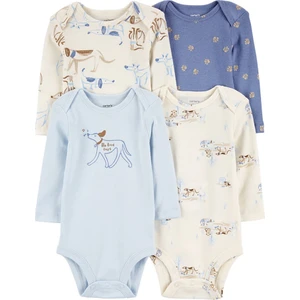 Erkek Bebek Uzun Kollu Body Set 4'lü Paket