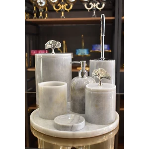 Tekno Trust 7li Rüya Gri Mermer Mermer Banyo Seti