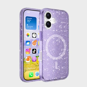 iPhone 16 Plus Kılıf Allstar Simli Wireless Şarj Özellikli