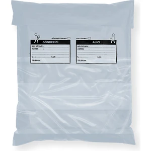 Aydın Plastik Cepli Gri Kargo Poşeti 24X30+5 cm - 100'lü