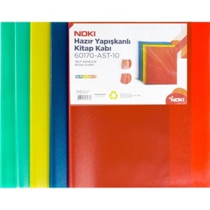 60170-Ast 10 Hazır Yapışkanlı Kitap Kabı 10'Lu Karışık Renkler