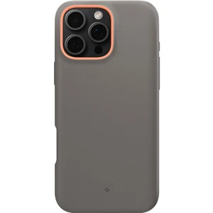 Caseology iPhone 16 Pro Max ile Uyumlu Silikon MagSafe Kılıf Nano Pop Mag Hava Kanalı Teknolojisi™ Askeri Sınıf Koruma Papaya Gray Kaymaz Kapak - ACS08043