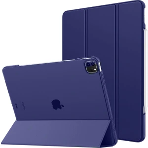 Apple iPad Pro 11 Inc 5. Nesil M4 (2024) Kalemlikli Standlı Yarı Saydam Hard Pc Kılıf A2836 A2837