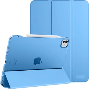 Apple iPad Pro 11 Inc 2. Nesil (2020) Kalemlikli Standlı Yarı Saydam Hard Pc Kılıf A2228 A2068 A2230