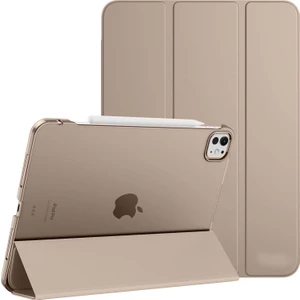 Apple iPad Pro 11 Inc 4. Nesil (2022) Kalemlikli Standlı Yarı Saydam Hard Pc Kılıf A2759 A2761 A2435