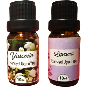 Lavanta - Yasemin 10 ml 2 Adet Çamaşır Yün Kurutma Topu Kokusu- Esansiyel Uçucu Yağ