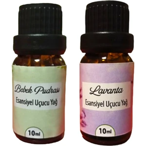 Bebek Pudrası-Lavanta -10 Ml- 2 Adet-Çamaşır Yün Kurutma Topu Kokusu- Esansiyel Uçucu Yağ