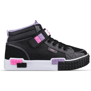 M.P One Büyük Kız Çocuk Bağcıklı / Velcro Siyah-Pembe Sneaker Bot