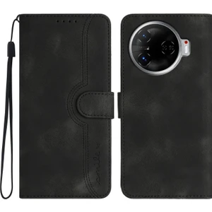 Dgplz Store Tecno Camon 30 Pro Için Kalp Desenli Deri Kılıf (Yurt Dışından)