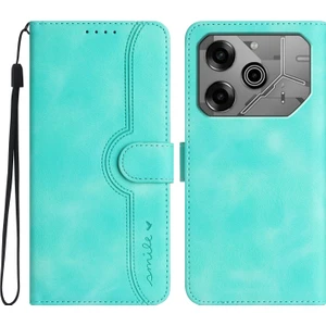Dgplz Store Tecno Pova 6 Pro Için Kalp Desenli Deri Kılıf (Yurt Dışından)