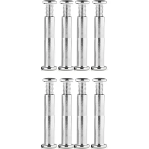 8 Adet Paten Teker Bağlantı Parçaları Aks Erkek ve Dişi Vidalar 6 mm x 9 cm Paten Yedek Parçası Vida