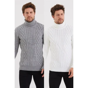 Tarz Cool Erkek Örgü Desenli Triko Kazak