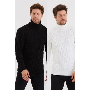 Tarz Cool Erkek Örgü Desenli Triko Kazak