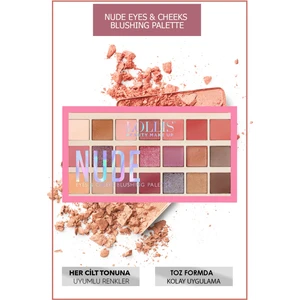 Nude & Eyes & Cheeks Blushing Palette /  Nude  Göz & Yanak Allık Paleti