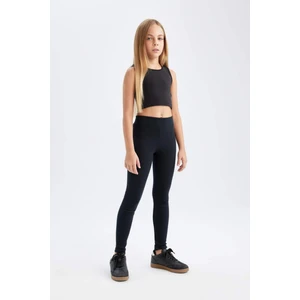 Kız Çocuk Standart Boy Fitilli Kaşkorse Etiketli Lacivert Tayt D0746A824AU