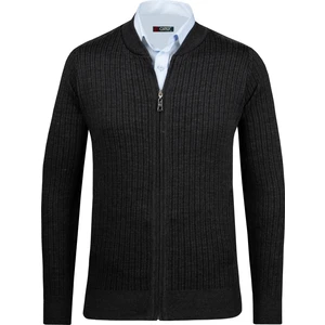 Çizgi Triko Erkek Triko Ceket Fermuarlı Cep Detaylı Desenli Kol Ve Bel Lastikli Çelik Örgü - 5004K