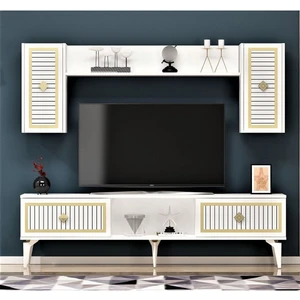 Demonte Home Mobilya Nildh 150 cm Tv Ünitesi Beyaz Altın