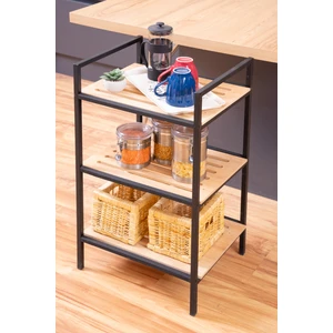 Mutfak Banyo Dolabı Rafı Çok Amaçlı Organizer Raflar Ahşap Raflı Metal Ayakkabılık Dekoratif