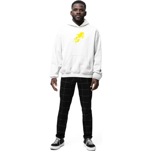 Motive Taycan Baskılı 3 Iplik Kalın Kışlık Sweatshirt Hoodie