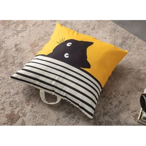 Bugi Home Collection Dekoratif Çok Amaçlı Kare Yer Salıncak Balkon Minderi
