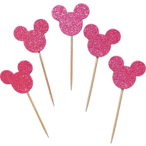 Ngüzel Party Minnie Mouse Pembe Simli Parti Kürdan 20'li