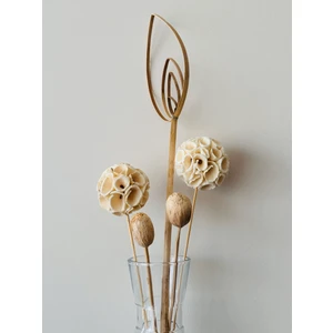 B'Clara Home Tropikal Naturel Krem Karışık Bitki Vazo Çiçeği