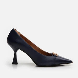 01AYH294360A680 Deri Lacivert Kadın Stiletto