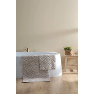 Maxi 2’li Takım Banyo Paspası %100 Pamuk 40x60 + 60x90 Bej