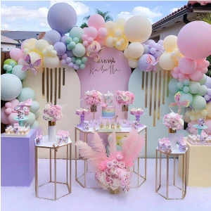 Macaron Yeşil Macaron Pembe Macaron Lila* Macaron Sarı 100 lü Balon Seti
