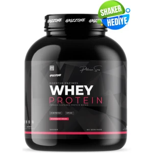 Grızzy Whey Proteın Pro Wpc80 1800  Gr 60 Servıs + Shaker ( Çilek )