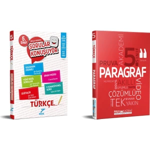 Pruva Yayınları  2025 5. Sınıf Türkçe + Paragraf Sorular Konuşuyor Seti 2 Kitap Güncel Müfredat