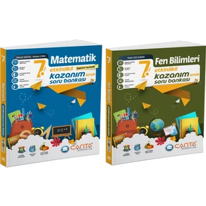Çanta Yayınları  2025 7. Sınıf Matematik + Fen Bilimleri Etkinlikli Kazanım Soru Seti 2 Kitap