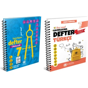 Çanta Yayınları  2025 7. Sınıf Matematik + Türkçe Hazırlayan Defter Seti 2 Kitap