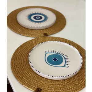Oz Home Desing Gold Renk 6'lı Amerikan Supla Takımı+Ekmek Sepeti 30X30