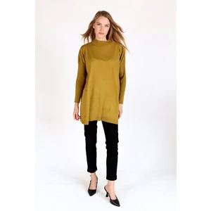 5315 Balıkçı Yaka Tunik Yağ Yeşili