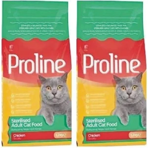Pro Line Sterilised Tavuklu Kısır Kedi Maması 1.2 Kg *2 Adet