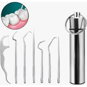 Ağız Diş Tartar Sökücü 7 Parça Paslanmaz Çelik Temizlik Bakım Seti