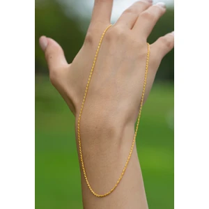 ÇGK KUYUMCULUK 14 Ayar Ince Halat Zincir Altın Kolye  14CGKKLY030