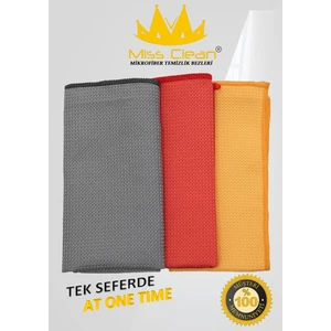 Cam ve Ayna Bezi Mikrofiber Genel Temizlik 40x40 cm x 3'lü