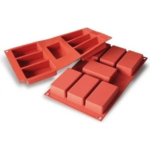 Dikdörtgen Silikon Kalıp Çikolata Muffin Sabun Kokulu Taş Mum Epoksi Kalıbı 7 Delikli