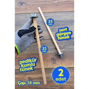 Venty 2'li Doğal ve Pedikür Tünek 35 cm / Ø 14 mm | Sultan, Kakariki, Muhabbet, Forpus, Sevda, Cennet | Kumlu Zımpara Tünek