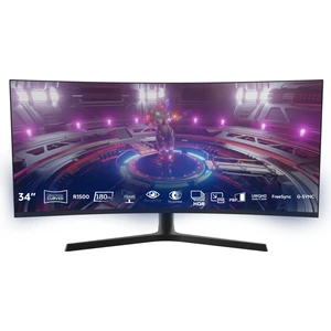 Vision TG-UWQHD34C-180 34" 180Hz 1ms Freesync+Gsync Uwqhd (Hdmı+2xdp) Va Frameless Curved Gaming Monitör
